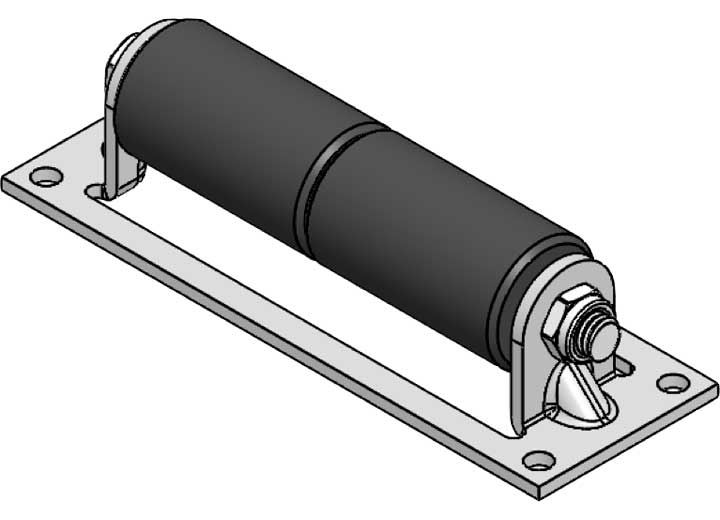 Creative Products Group SLIDE OUT ROLLER, SURFACE MOUNT, MODEL#295. DOUBLE ROLLER, 2006 POWDER COAT BLAC