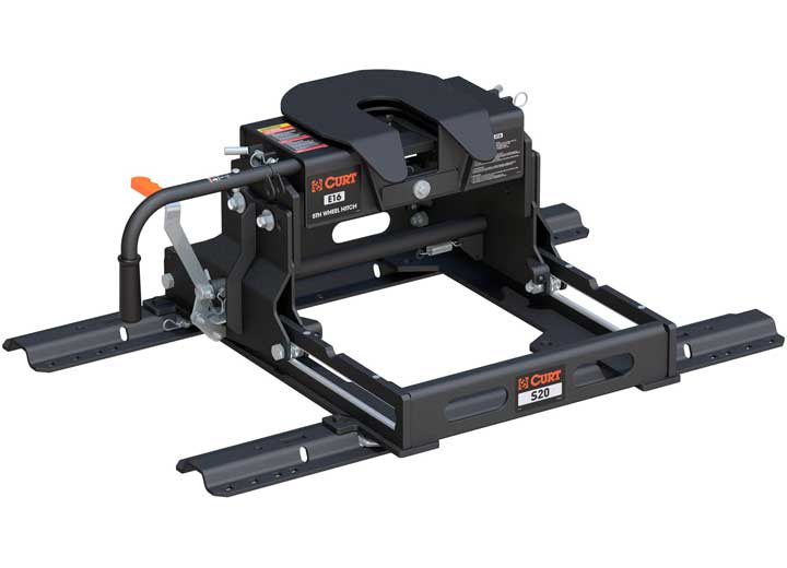 Curt Manufacturing (KIT 16515+16564+16204)E16 SLIDING 5TH WHEEL HITCH W/RAILS 16,000LB