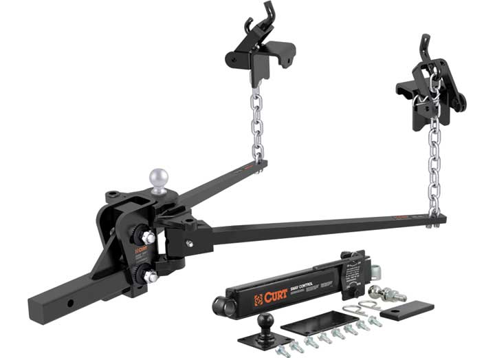 Curt Manufacturing WEIGHT DISTRIBUTION TRUNNION KIT W/2 5/16IN BALL & SWAY CONTROL 1000LB TONGUE/10000LB GTW