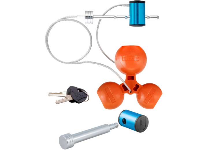 Curt Manufacturing HITCH(UP TO 2 1/2IN) & TRI-BALL COUPLER LOCK SET