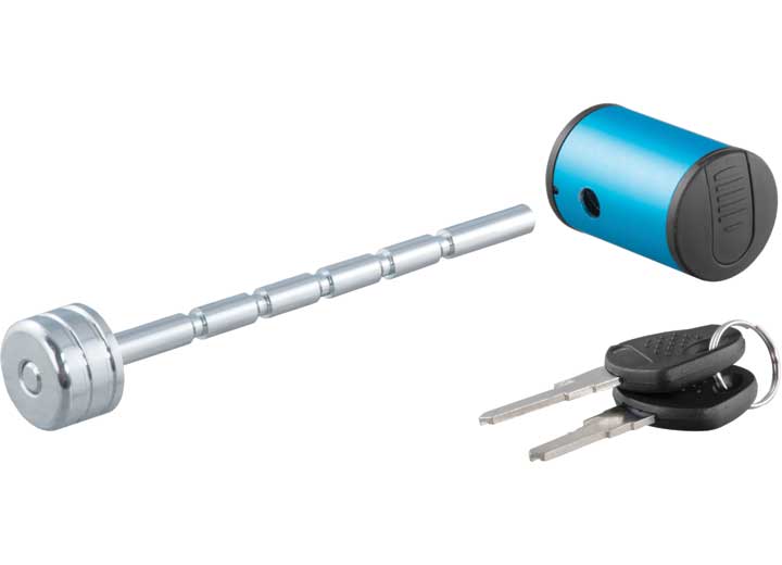 Curt Manufacturing ADJUSTABLE COUPLER LOCK W/BLUE ANODIZED HEAD