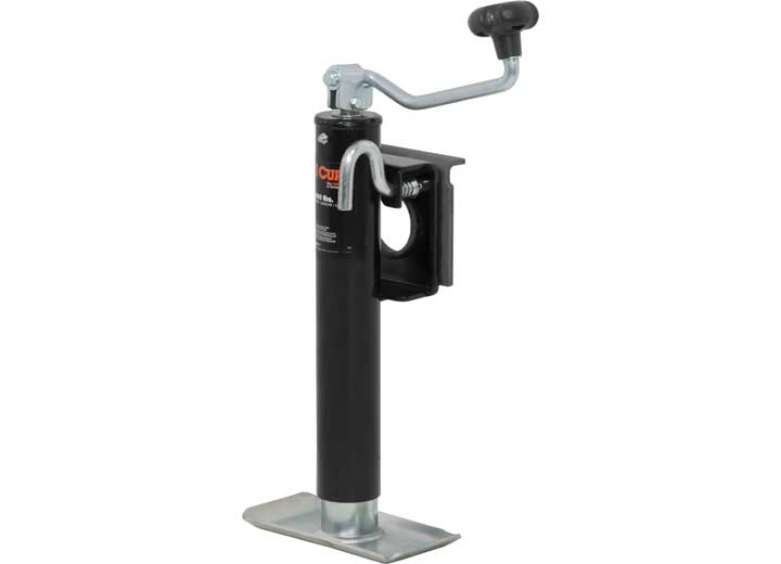 Curt Manufacturing WELD-ON BRACKET MOUNT SWIVEL JACK 2000# CAP10IN LIFT TOP WIND BLACK
