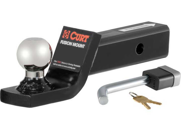 Curt Manufacturing CLASS III/IV TOWING STARTER KIT(INCLUDES 2IN DROP BALL MOUNT+2IN CHROME BALL+LOCKING RECEIVER PIN)