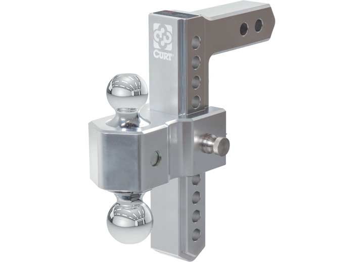 Curt Manufacturing ALUMALITE ADJUSTABLE ALUMINUM HITCH W/DUAL BALL 9-1/2IN DROP