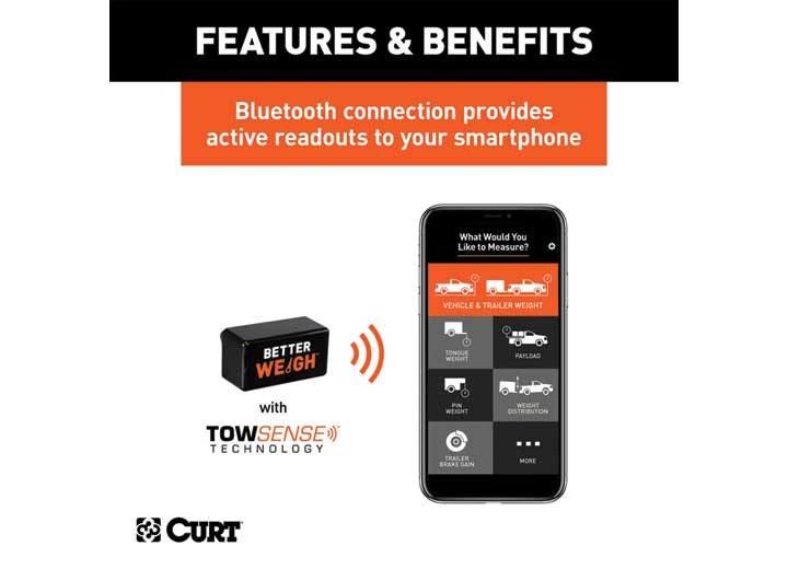Curt Manufacturing Curt BetterWeigh Mobile Towing Scale with TowSense Technology (OBD-II)