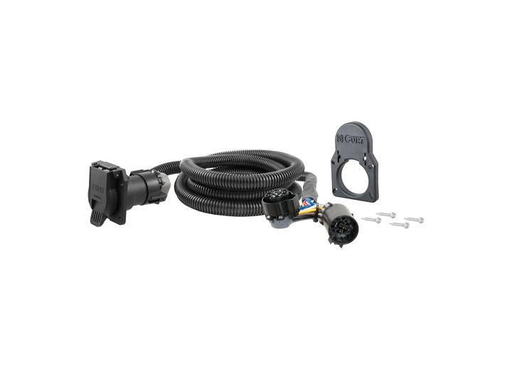 Curt Manufacturing (KIT=56070+55417)7FTGM WIRING HARNESS EXTENSION&COVER (ADDS 7WAY RV BLADE TO TRUCK BED)