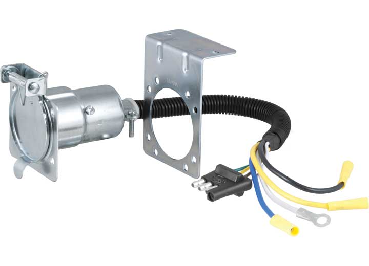 Curt Manufacturing Curt 4-Way Flat to 7-Way Round RV Blade Wiring Adapter
