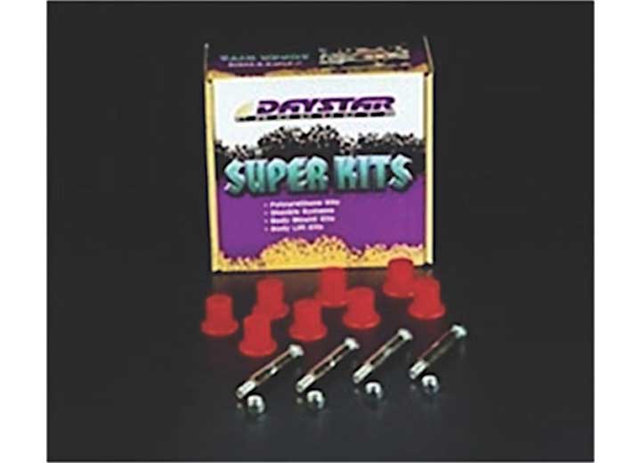 Daystar International 87-96 YJ WRANGLER 4WD GREASEABLE BOLT & BUSHING KIT, FRONT & REAR MAIN EYES ONLY