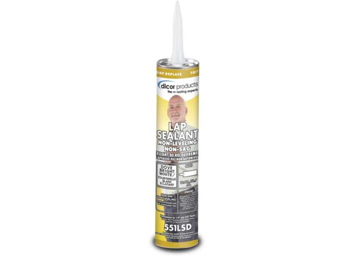 Dicor Products Non-Leveling Lap Sealant - 10.3 oz. Tube, Ivory