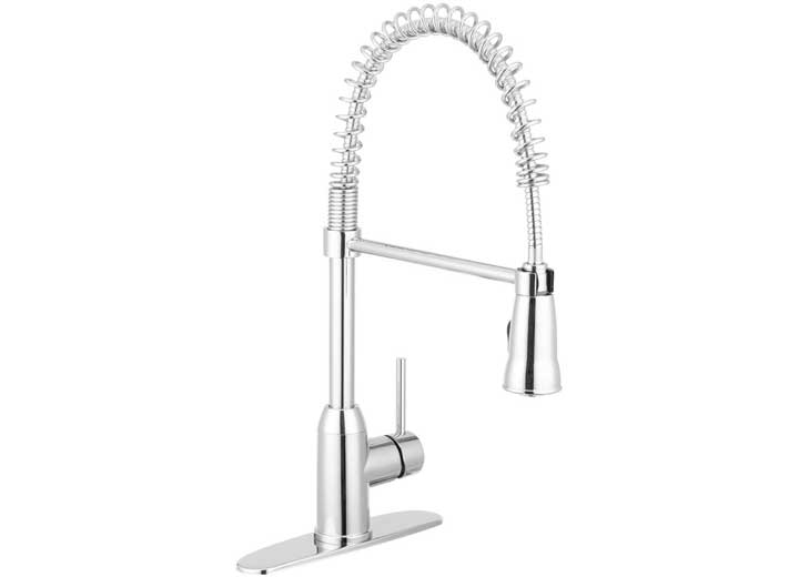 Dura Faucet Spring Coil Pull-Down RV Kitchen Faucet – Chrome Polished