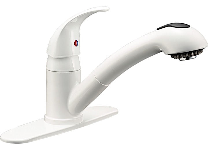 Dura Faucet Designer Pull-Out RV Kitchen Faucet – White