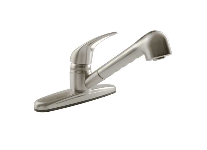 Dura Faucet Non-Metallic Pull-Out RV Kitchen Faucet – Brushed Satin Nickel