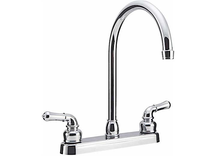 Dura Faucet J-Spout RV Kitchen Faucet – Chrome Polished with Classical Handles