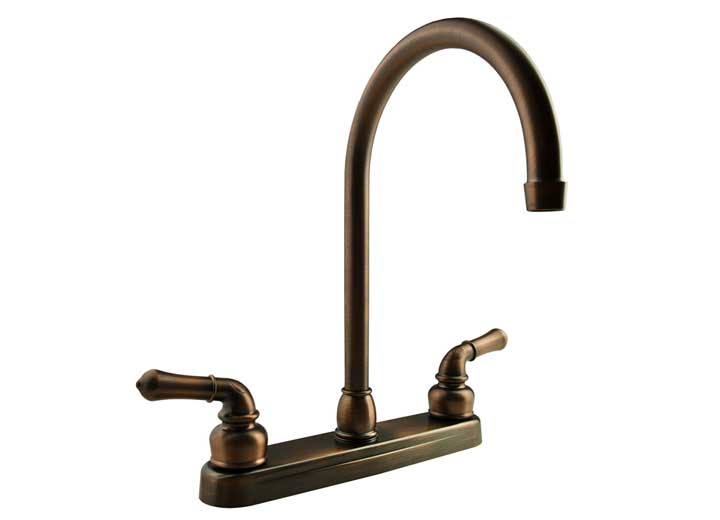 Dura Faucet J-Spout RV Kitchen Faucet – Oil Rubbed Bronze with Classical Handles