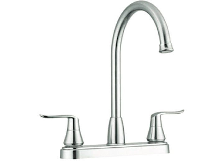 Dura Faucet Elegant J-Spout RV Kitchen Faucet – Chrome Polished with Elegant Handles