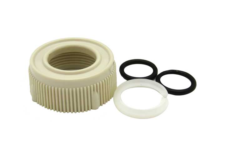 Dura Faucet Replacement Spout Nut & Rings Kit – Bisque Parchment
