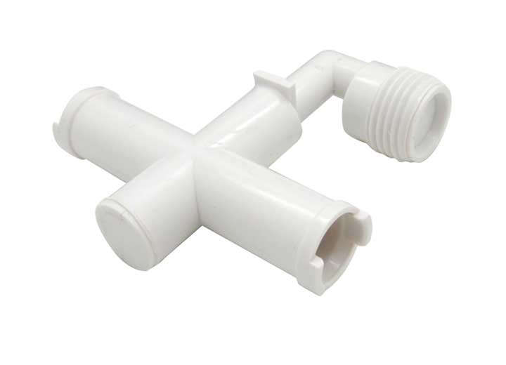 Dura Faucet Replacement Diverter Tee for 2018 & Older DF-SA100A1 RV Exterior Shower – White