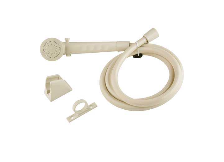 Dura Faucet Economy RV Single Function Shower Wand & Hose Kit – Bisque Parchment