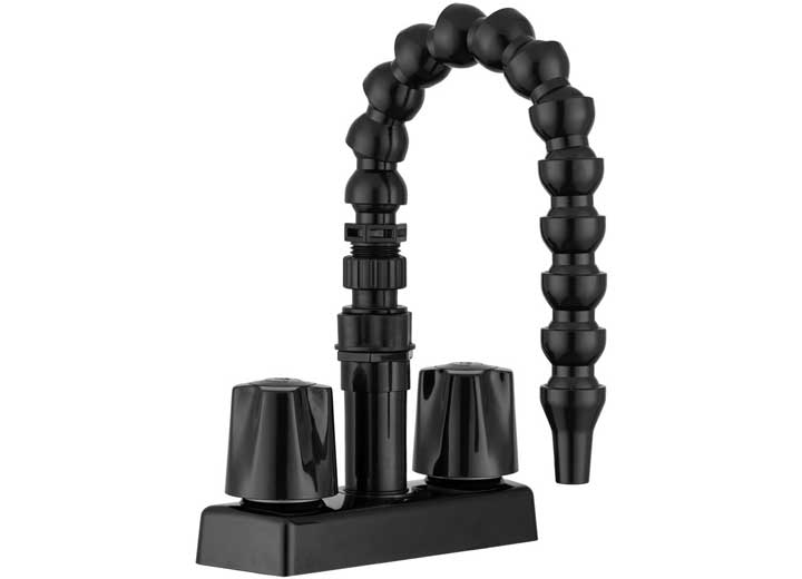 Dura Faucet RV Exterior Quick Connect Faucet with Modular Flexible Spout – Black