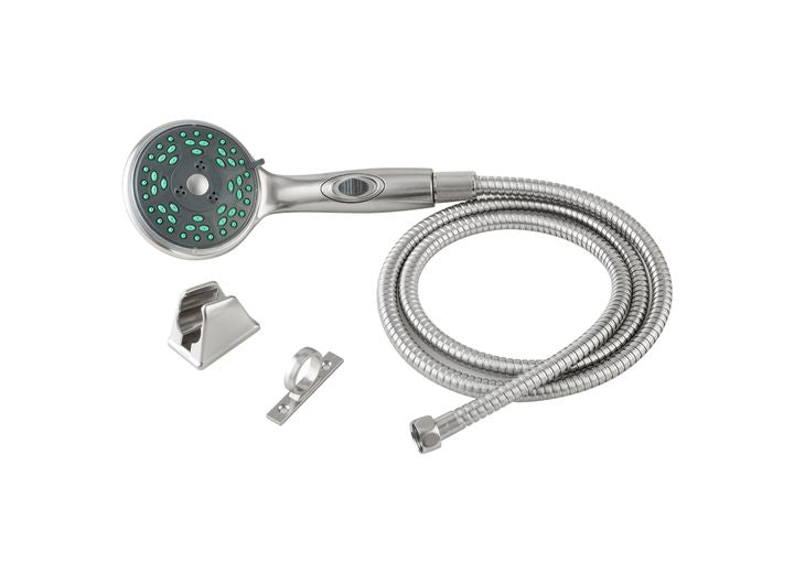 Dura Faucet Premium RV 4-Function Hand Held Shower Wand & Hose Kit – Brushed Satin Nickel