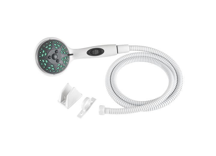 Dura Faucet Premium RV 4-Function Hand Held Shower Wand & Hose Kit – White