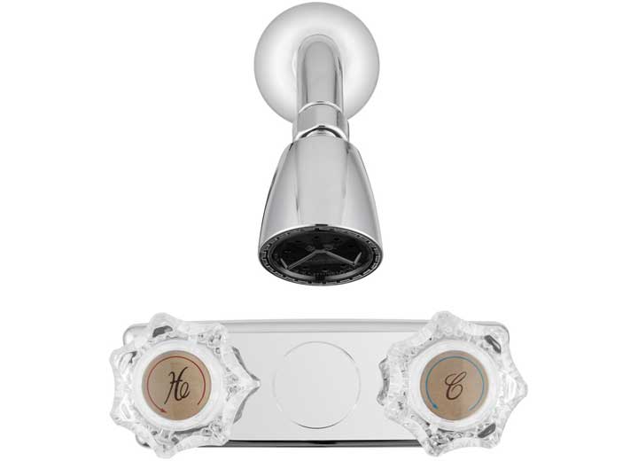 Dura Faucet Shower Valve & Shower Head Kit – Chrome Polished