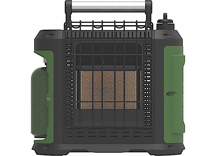 GHP Group Dyna-Glo Recreational Portable Propane Heater – 5,500-10,000 BTU/hr, Green