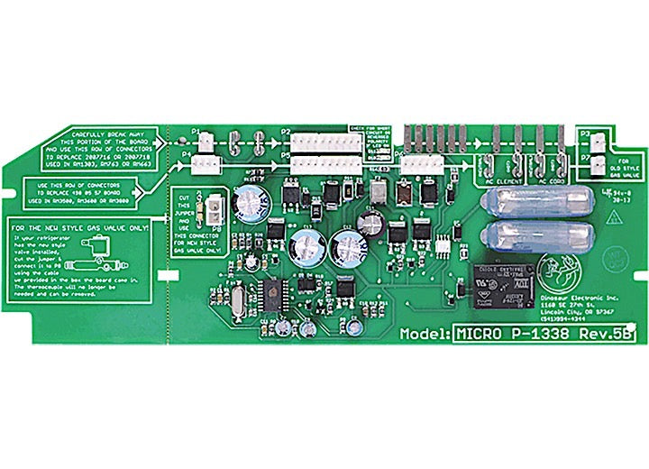 Dinosaur Electronics REPLACEMENT BOARD, 2-WAY/3-WAY OPERATION, AC/DC/GAS OPERATION, WORKS W/OLD & NEW STYLE GAS VALVES