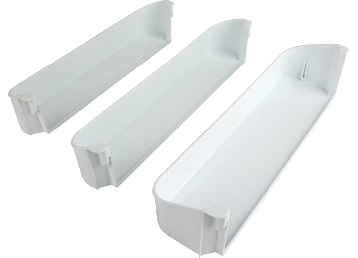 Dometic USA WHITE DOOR SHELF KIT-SET OF 3, FREEZER FULL SHELF, REFRIGERATOR UPPER AND BOTTOM SHELVES