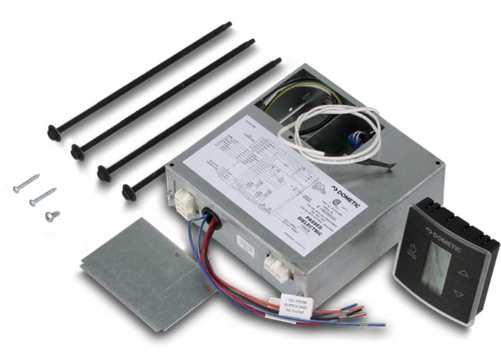 Dometic USA CT SINGLE ZONE THERMOSTAT W/CONTROL KIT, C/F/HS, BLACK