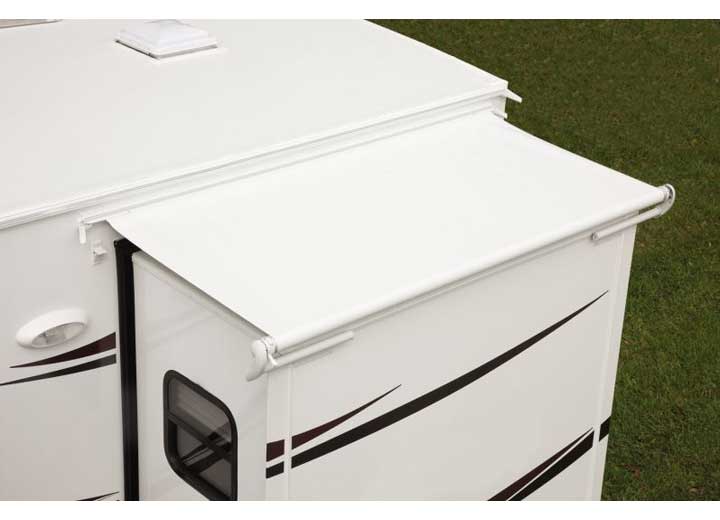 Dometic USA ELITE SLIDETOPPER -144 IN DOUBLE-SIDED VINYL FABRIC/METAL WEATHERSHIELD/END CAP POLAR WHITE