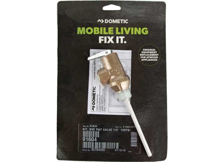 Dometic USA WATER HEATER SERVICE PARTS RELIEF VALVE 1/2IN 150PSI