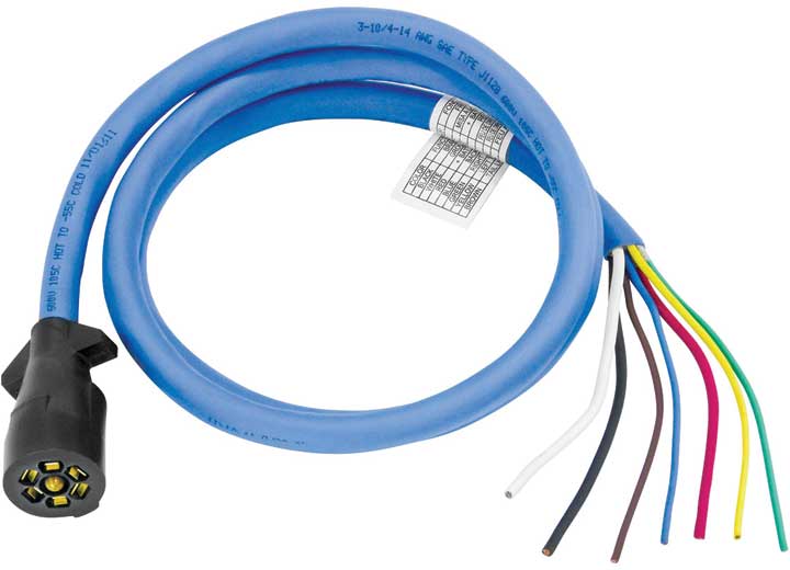 Draw-Tite (BULK PACKED)7WAY TRAILER CONNECTOR W/8FT INSULATED BLUE CABLE