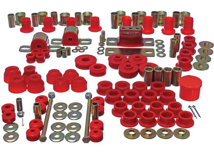 Energy Suspension FRONT LEAF SPRING BUSHING SET-RED,PERFORMANCE POLYURETHANE