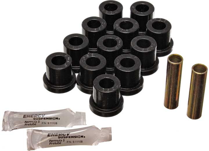 Energy Suspension REAR LEAF SPRING BUSHING SET W/SPRING CUSHIONS-BLK,PERFORMANCE POLYURETHANE