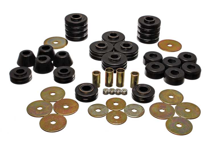 Energy Suspension BODY/CAB MOUNT SET-BLK,PERFORMANCE POLYURETHANE