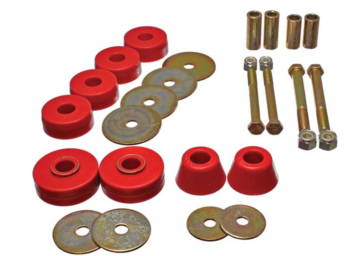 Energy Suspension BODY/CAB MOUNT SET-BLK,PERFORMANCE POLYURETHANE