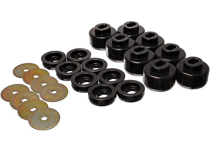 Energy Suspension BODY/CAB MOUNT SET-BLK,PERFORMANCE POLYURETHANE