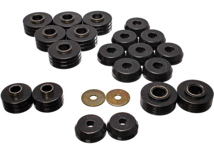 Energy Suspension BODY/CAB MOUNT SET-BLK,PERFORMANCE POLYURETHANE
