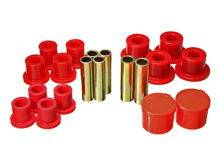 Energy Suspension REAR LEAF SPRING BUSHING SET-RED,PERFORMANCE POLYURETHANE