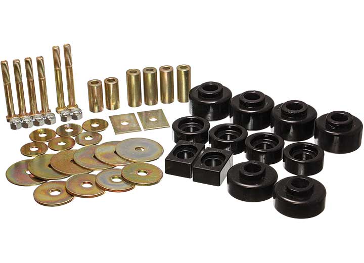 Energy Suspension BODY/CAB MOUNT SET-BLK,PERFORMANCE POLYURETHANE
