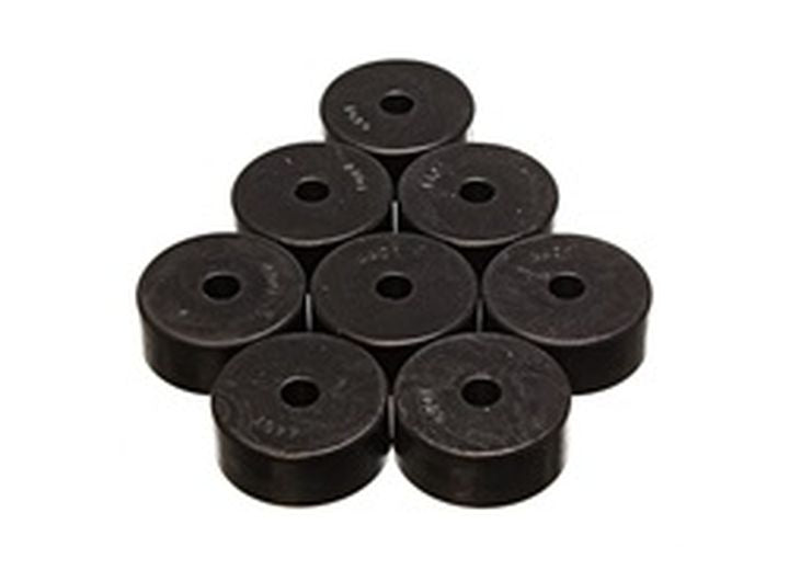 Energy Suspension UNIVERSAL BODY PUSHING PAD SET-BLK,PERFORMANCE POLYURETHANE,2 1/32IN SQ X 7/16IN ID X 13/16IN H