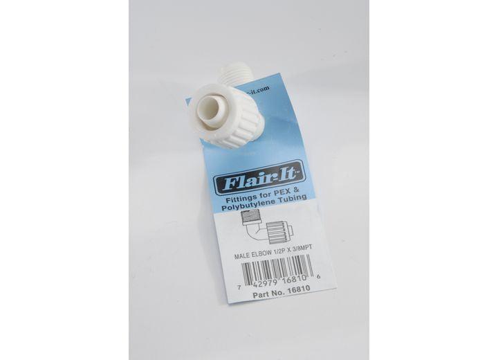 Esco Elkhart Supply Company FLAIR-IT MALE ELBOW 1/2P X 3/8 MPT - BARCODED