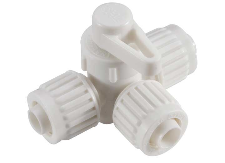 Esco Elkhart Supply Company FLAIR-IT 3-WAY VALVE 1/2P X 1/2PX1/2P - BARCODED