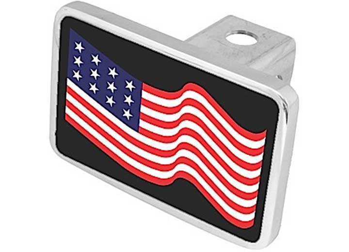 Eurosport USA FLAG XL HITCH PLUG BLACK BACKGROUND