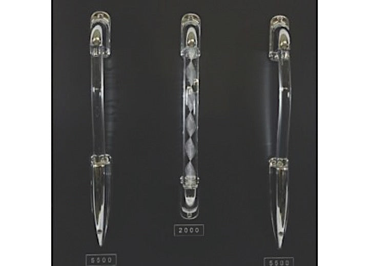 Fleming Sales BRITE BAR 12IN LED ILLUMINTED SWIRL CLEAR ACRYLIC EXTERIOR GRAB HANDLE