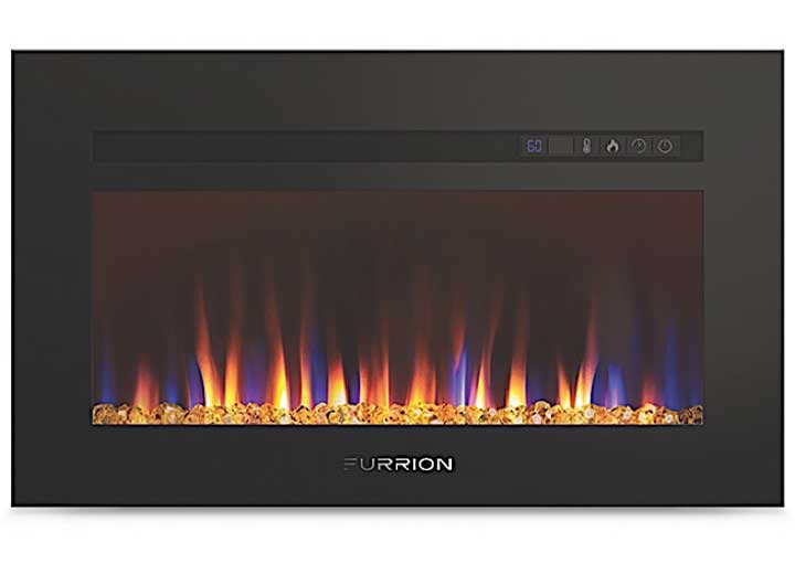 Lippert 30IN BUILT-IN ELECTRIC FIREPLACE, W/CRYSTAL FLAME EFFECT-FLAT PANEL