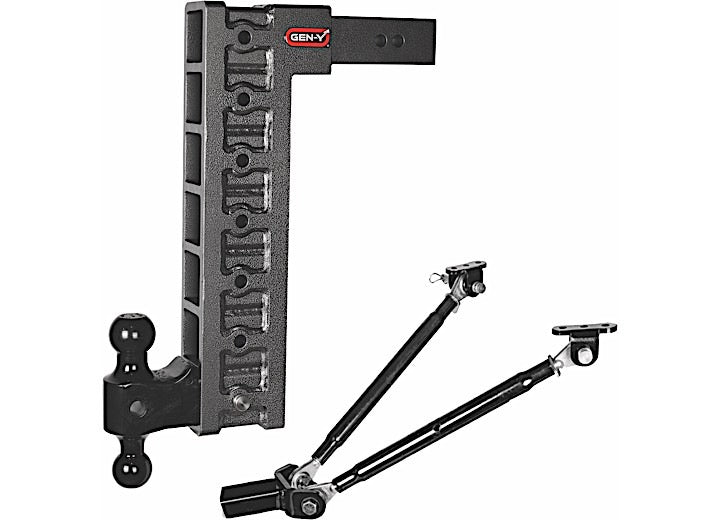 Gen-Y Hitch MEGA-DUTY SERIES, 2.5IN SHANK, 18IN DROP, 21K HITCH, VERSA-BALL/STABILIZER KIT (GH-0100)