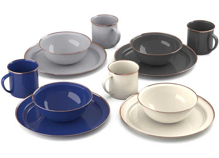 GSI Outdoors Mesa 4 Person Enamelware Table Set