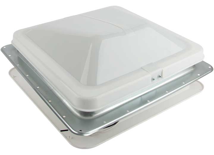Heng's UNIVERSAL VENT 14IN 12V WHT LID, GALV. COLLAR & 90091 GARNISH